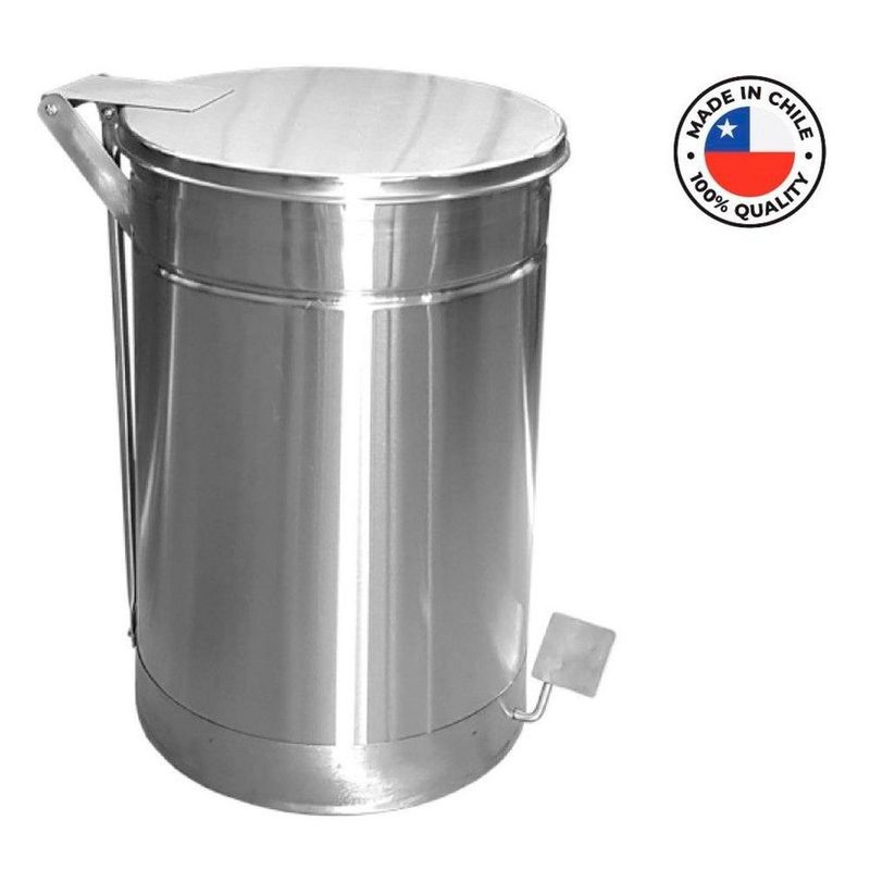 GENERICO - Basurero de Acero Inoxidable 45 LT