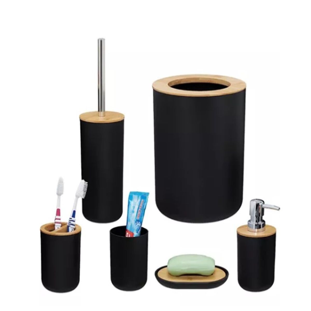 WAKESHOME - Set Accesorios Para Baño 6 Pzas