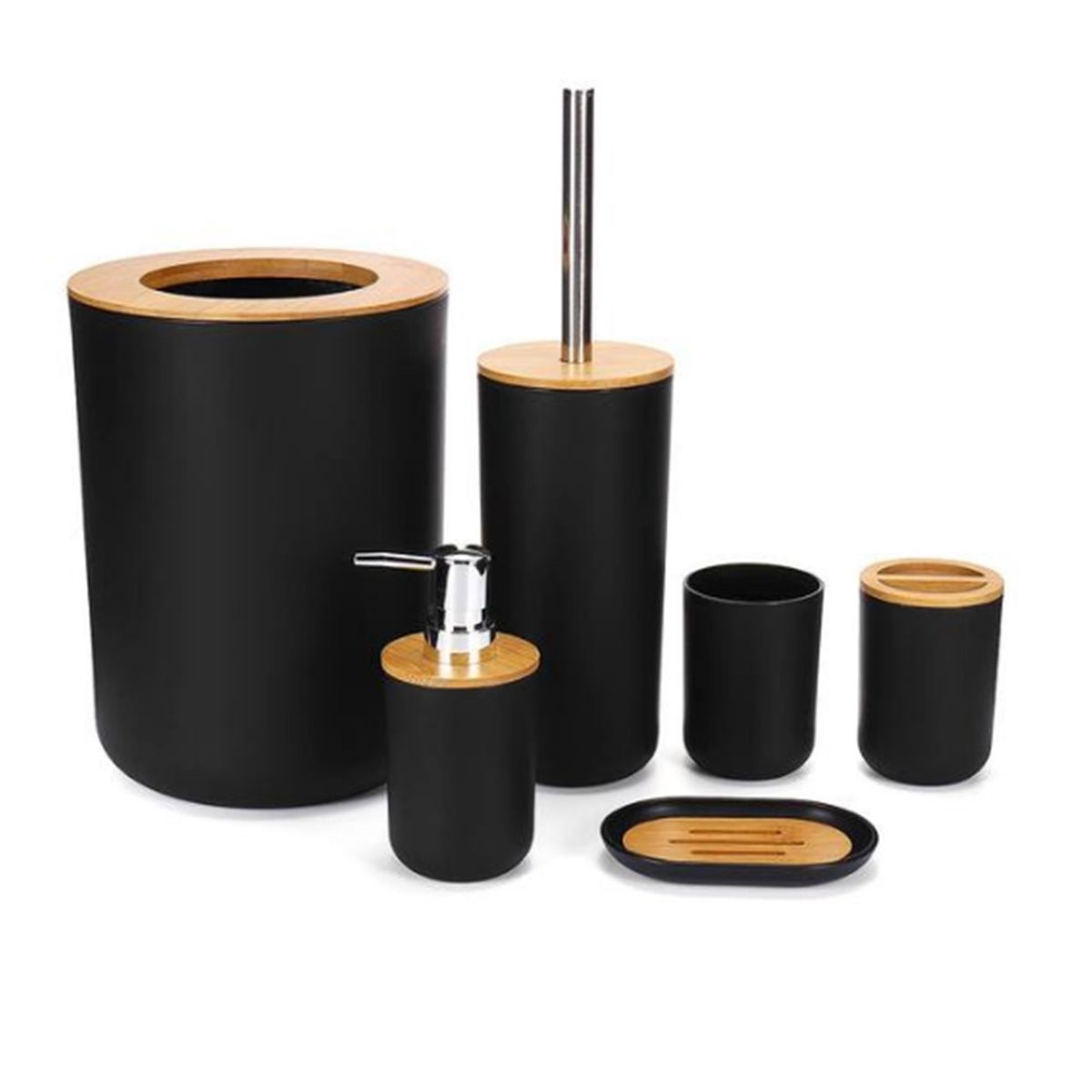 WAKESHOME - Set Accesorios Para Baño 6 Pzas