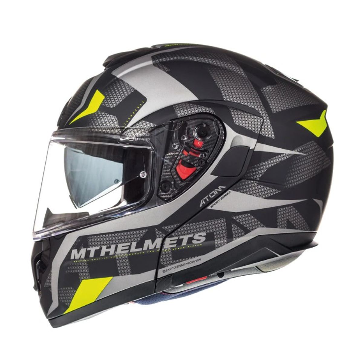 MT - Casco de Moto MT Helmets - ATOM SV Divergence A12 NegroGris Mate