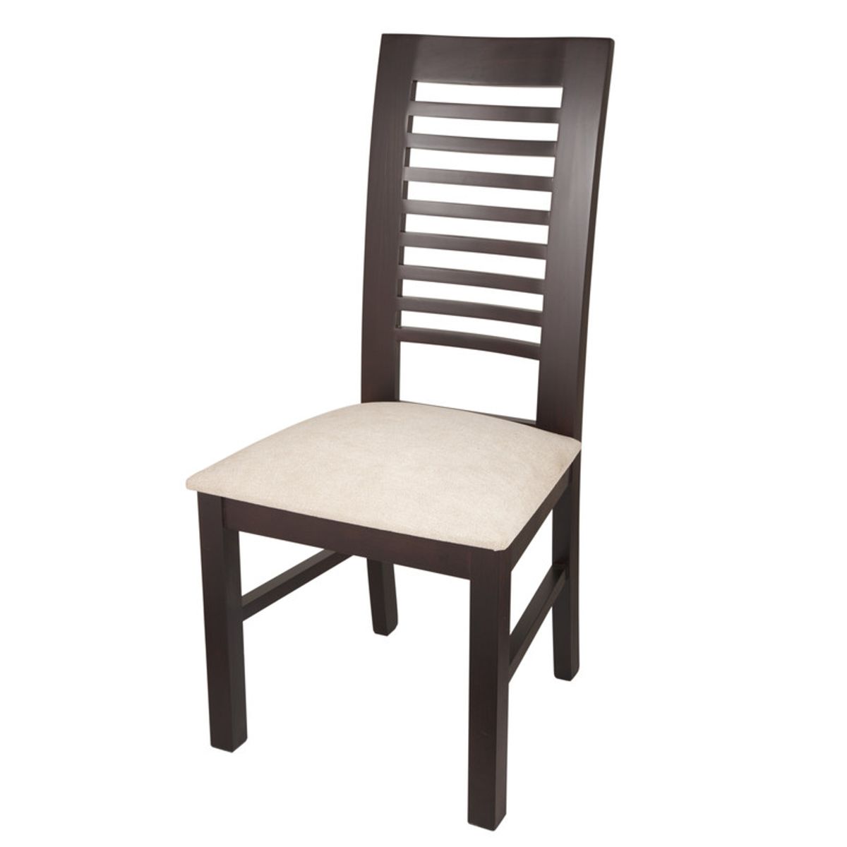 ARTHOME - PACK 2 SILLAS LUCIANA MADERA COLOR CHOCOLATE TAPIZ BEIGE JASPEADO