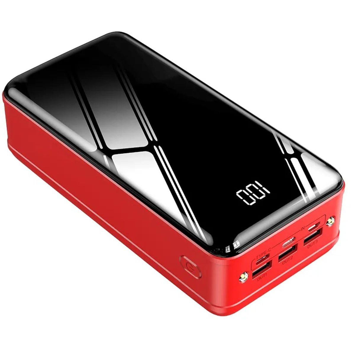 GENERICO - Cargador Portátil Power Bank 3USB Tipo C Lightning linterna