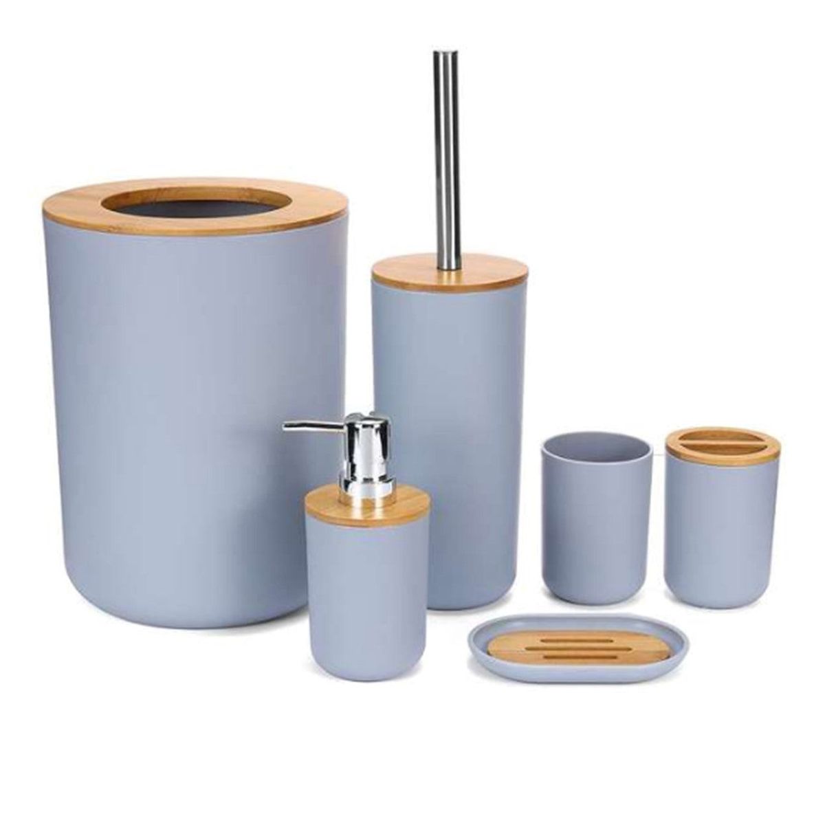 WAKESHOME - Set Accesorios Para Baño 6 Pzas
