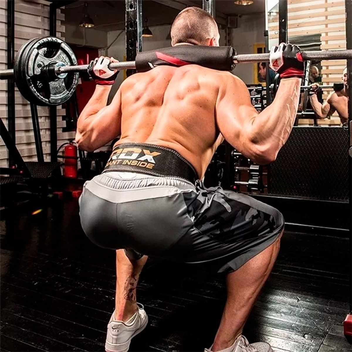 RDX - Rdx Cinturón De Gimnasio De Cuero Levantamiento 4 Wbs-4rb