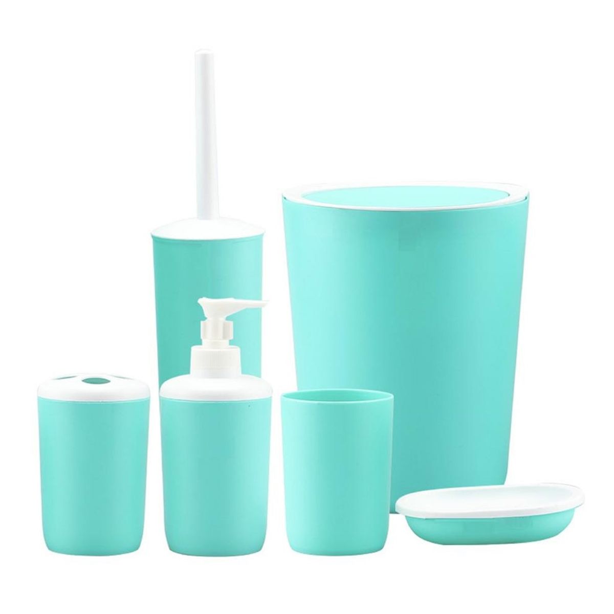 WAKESHOME - Juego de Accesorios Para Baño 6 pcs