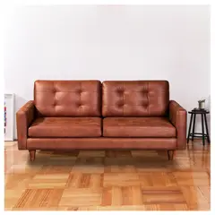 LATAM HOME - Sofá Nápoles 3 Cuerpos Café Claro