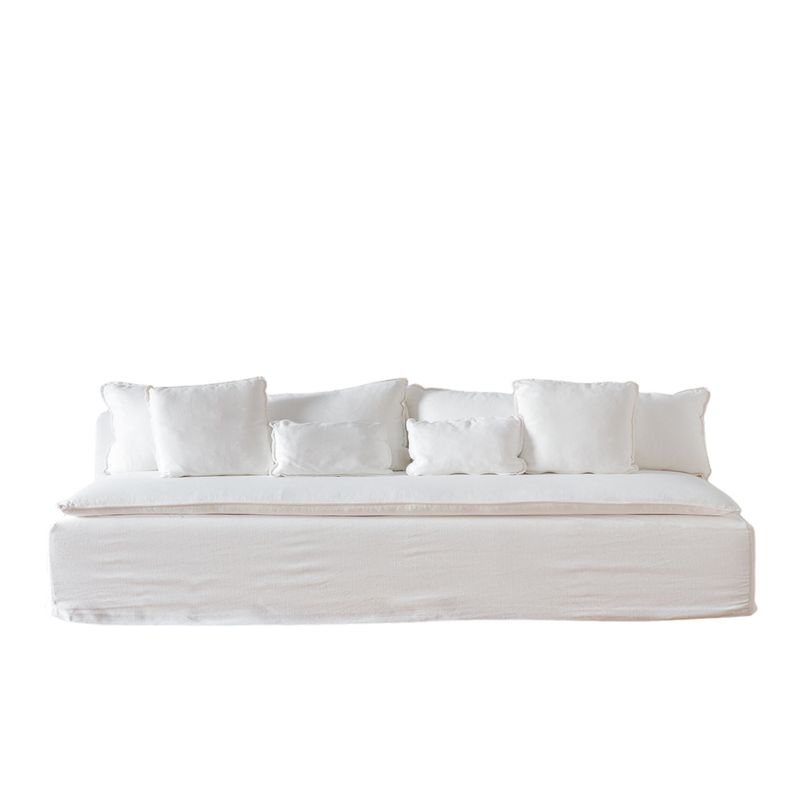 AMOBLE - Sofa Málaga Blanco Amoblé