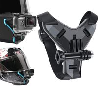 Soporte De Casco Integral Para Gopro Negro