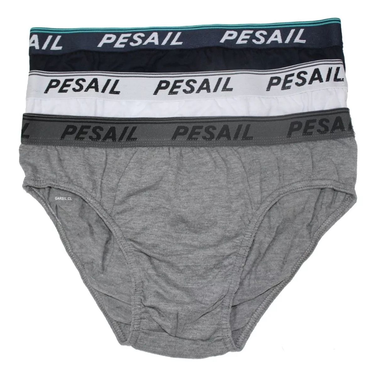 GARSIL - x3 Slip Calzoncillo De Algodon Para Hombre Con Pretina