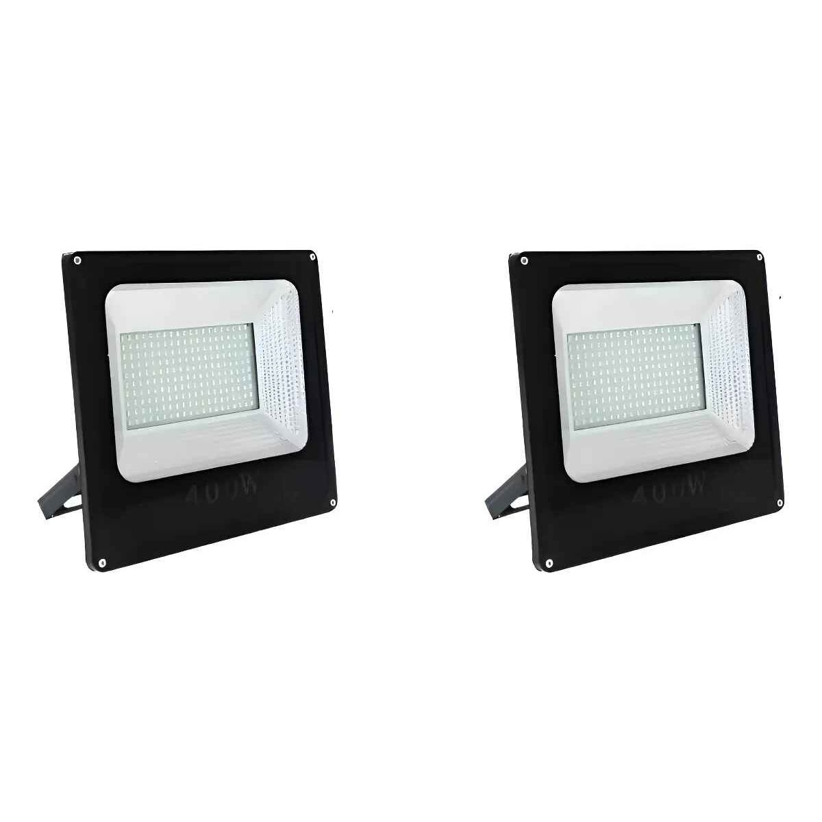 GENERICO - Pack x2 Foco Proyector 200w Ultra Plano Led Frio Resistente Al Agua.