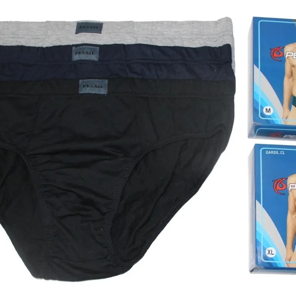 GARSIL - 3 Slip Calzoncillos de Algodon Para Hombre.