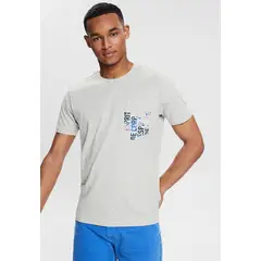 ESPRIT - Polera Cuello Redondo Estampada Hombre