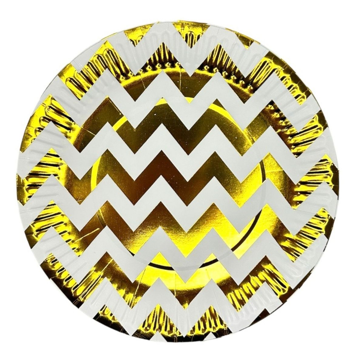 OEM - PLATOS DE CARTON X 10 UNIDADES CON DISEÑO DORADO