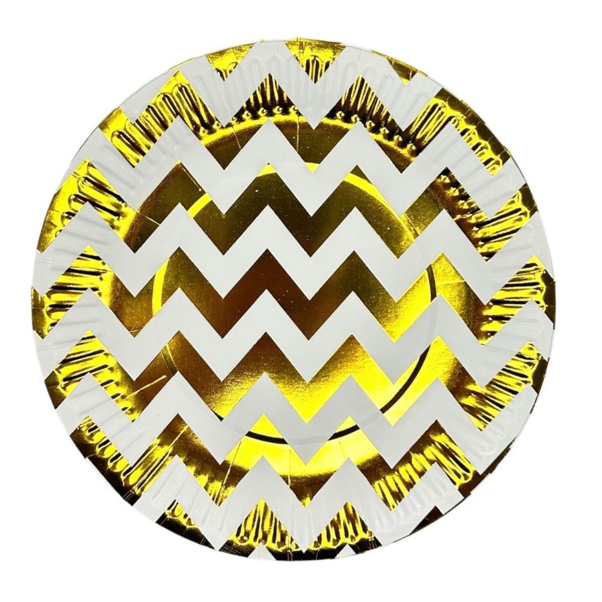 OEM - PLATOS DE CARTON X 10 UNIDADES CON DISEÑO DORADO