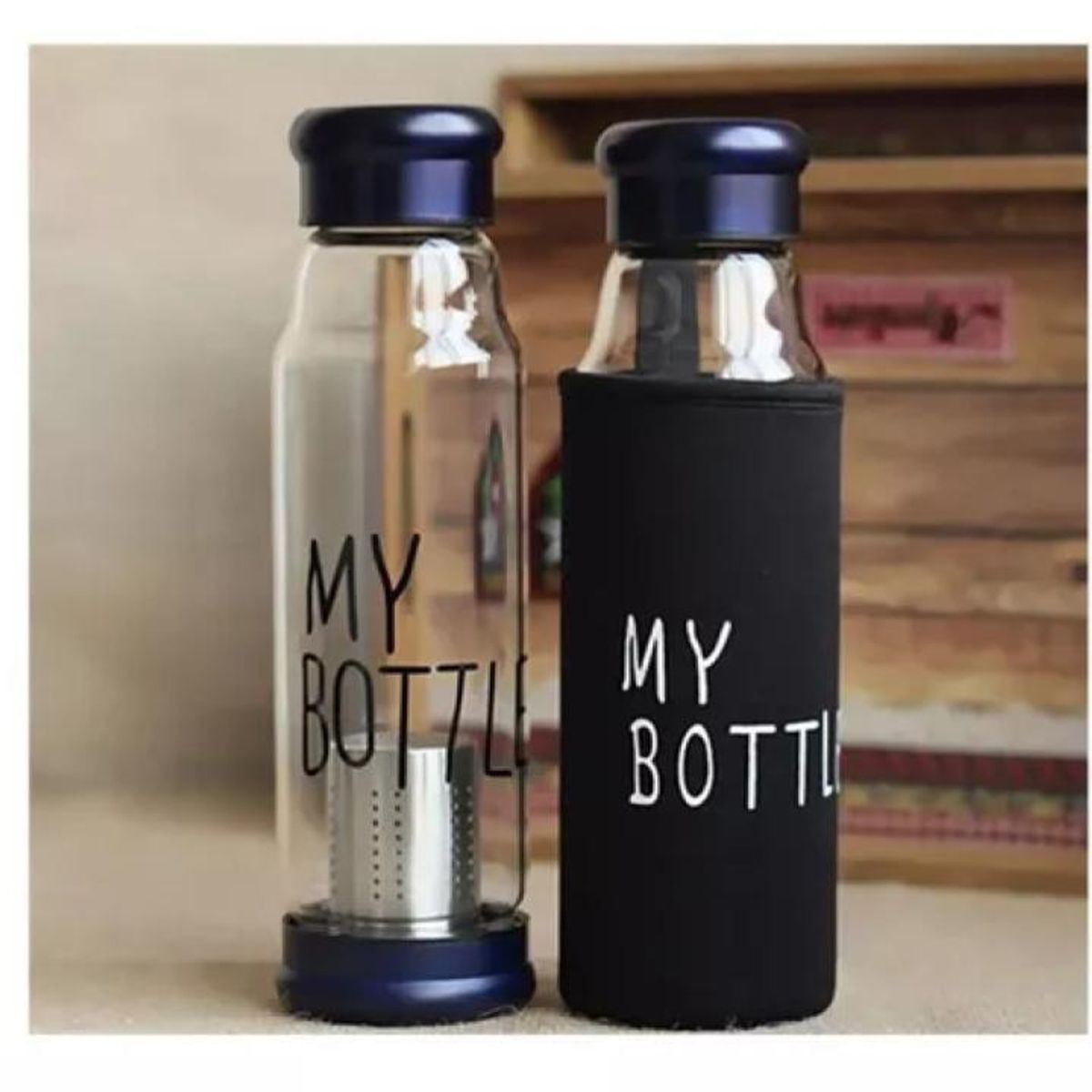 OEM - Botella c infusor 550ml Tapa Color Azul