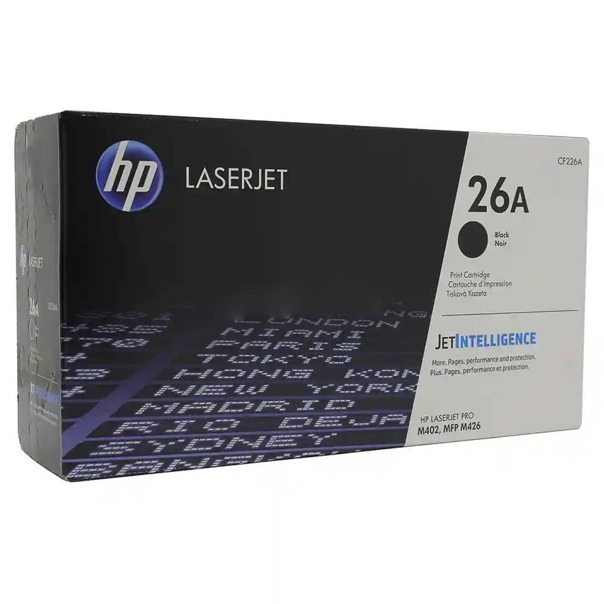 HP - Cartucho de Tóner HP 26A Negro 3100 pag LaserJet Original HP