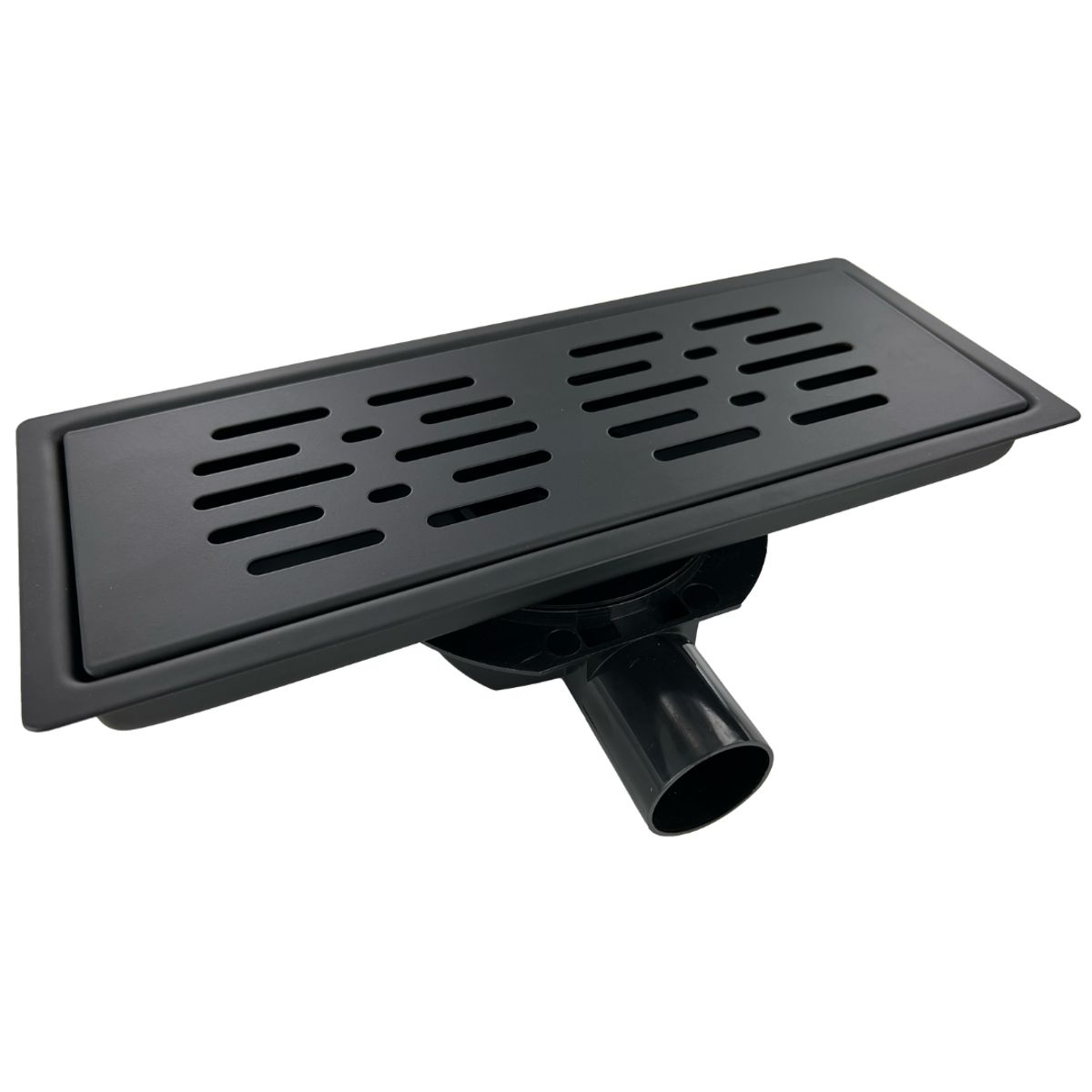 GENERICO - PILETA AC INOX NEGRO MATE RECTANGULAR 12X30 TRAMPA PVC 40MM