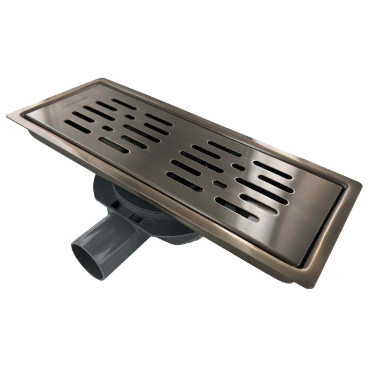 GENERICO - PILETA AC INOX BRONCE ANTIGUO RECTANGULAR 12X30 TRAMPA PVC 40MM
