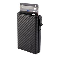 Billetera Hombre Tarjetero Pop-up Bloqueo Rfid - Negro