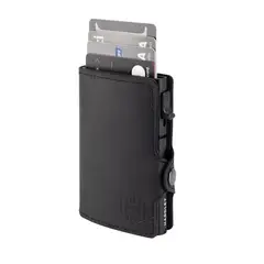 HARDLEY - Billetera Hombre De Cuero Tarjetero Bloqueo Rfid - Negro