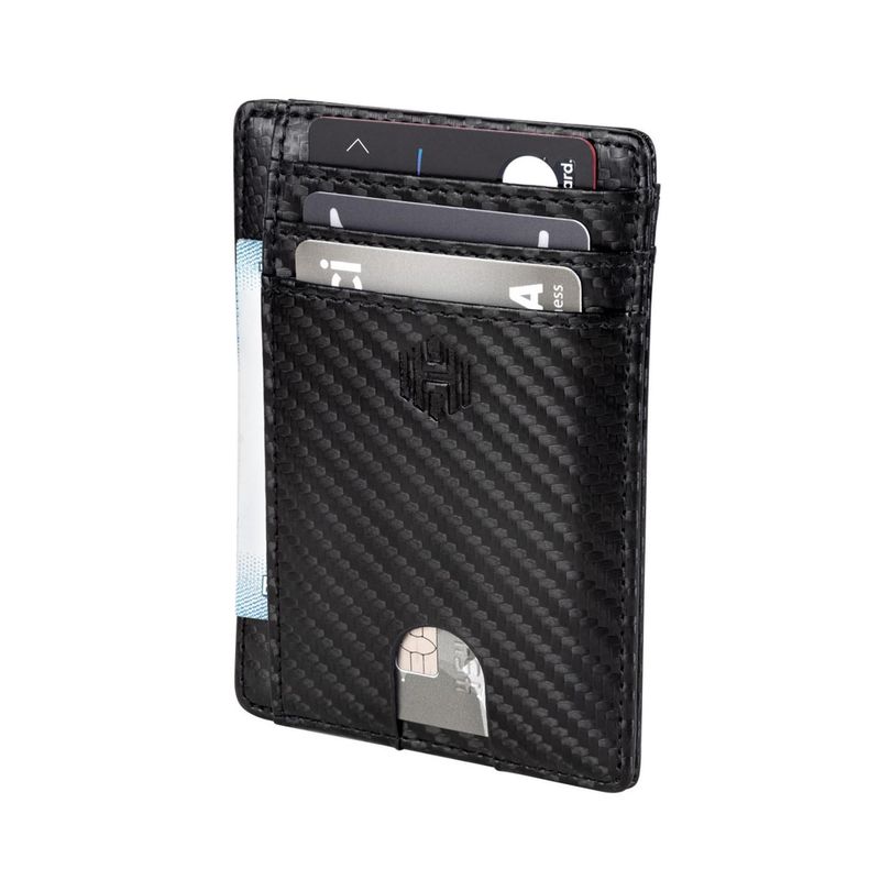 HARDLEY - Billetera Hombre Ultra DelgadaCuero Bloqueo Rfid