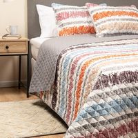 Cubrecama Cobertor Quilt fundas King y Super King - Gris