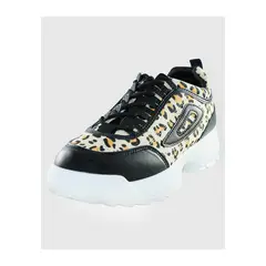 DINASTELLA - Zapatilla print Leopard Negro