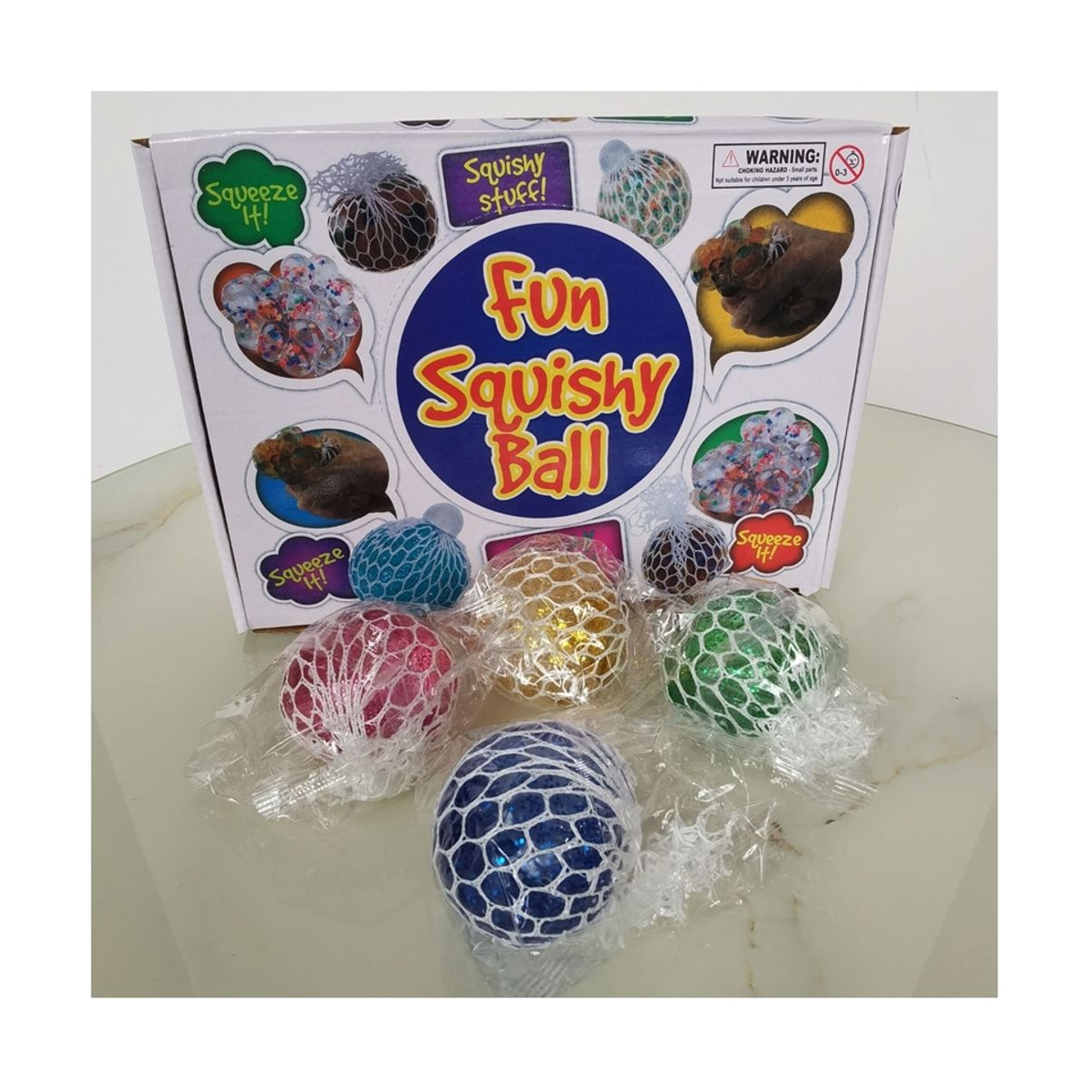 ZG STORE - 12 Squishy Pelota 4 Colores Juguete Antiestrés Descompresión