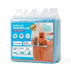 GENERICO - 120 Pañales Sabanillas Mascotas Perros 60x60 Cm