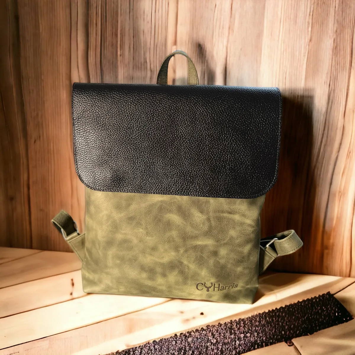 GENERICO - Mochila de cuero Paz hecho a mano