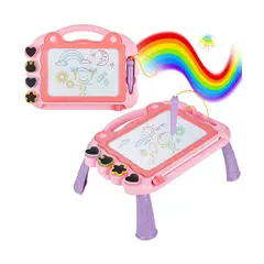 GENERICO - Tablero Juego Pizarra Mágica Con Soporte Niños 4 Sello Rosa