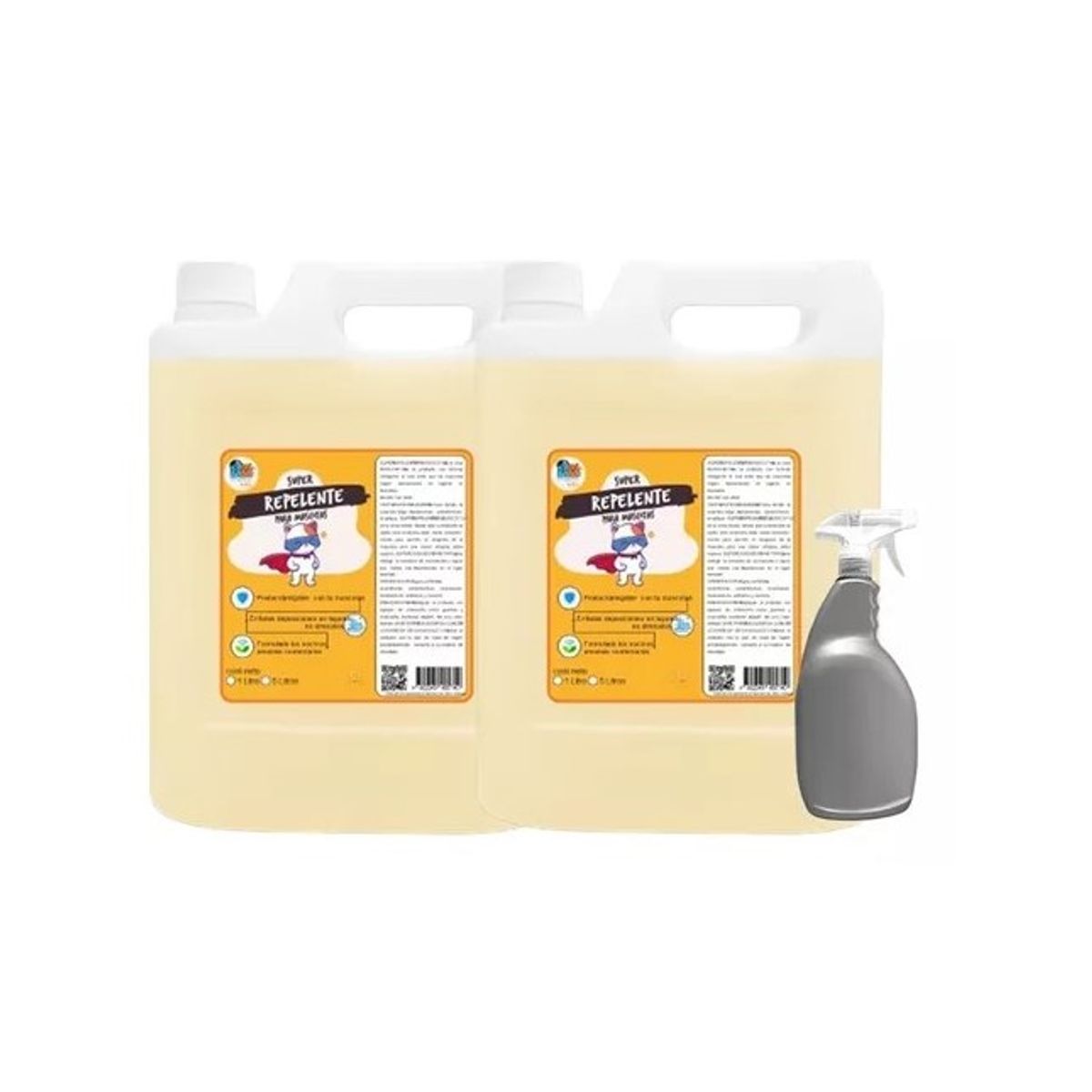 MASCOKITS - Superkit X2 Repelente Perro Y Gato 5 Lt + Rociador Incluido