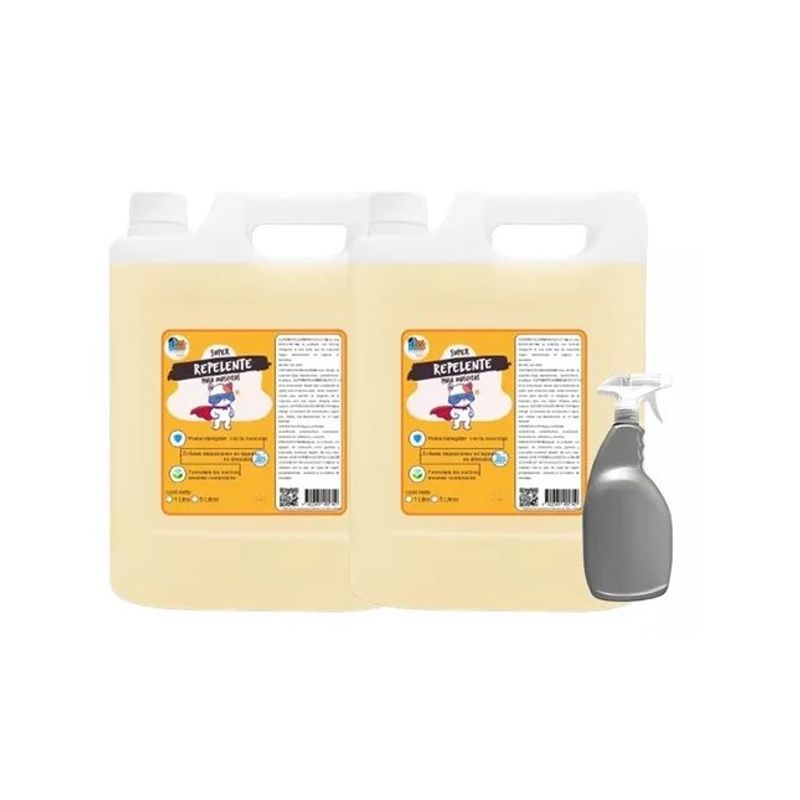 MASCOKITS - Superkit X2 Repelente Perro Y Gato 5 Lt + Rociador Incluido
