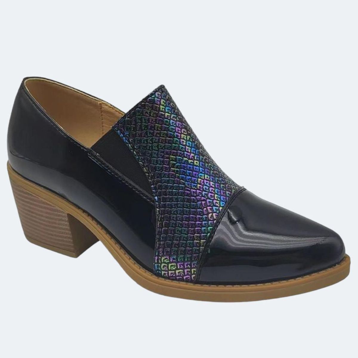 DINASTELLA - Botin bitono elasticado Negro