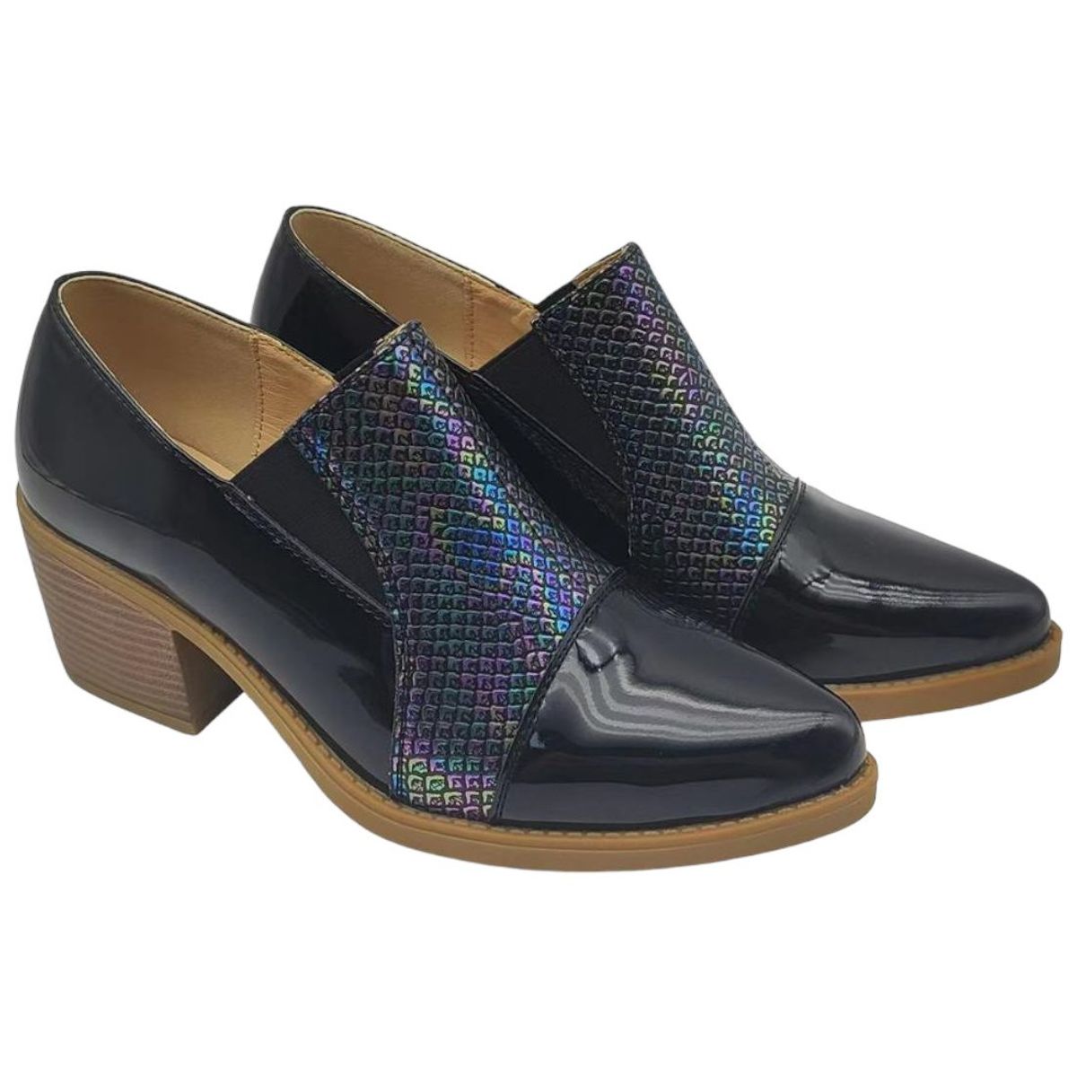 DINASTELLA - Botin bitono elasticado Negro