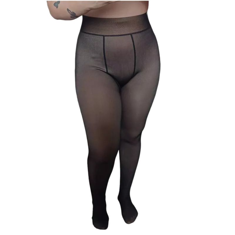 VICALLY FASHION - Panty Calza Con Chiporro Traslucida Efecto Piel