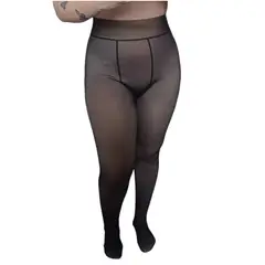 VICALLY FASHION - Panty Calza Con Chiporro Traslucida Efecto Piel
