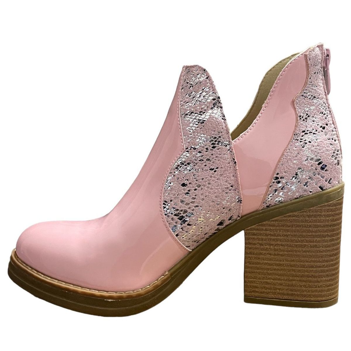 DINASTELLA - Botines de taco alto Rosados para Mujer Casuales Danicolle