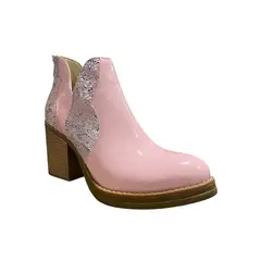 DINASTELLA - Botines de taco alto Rosados para Mujer Casuales Danicolle