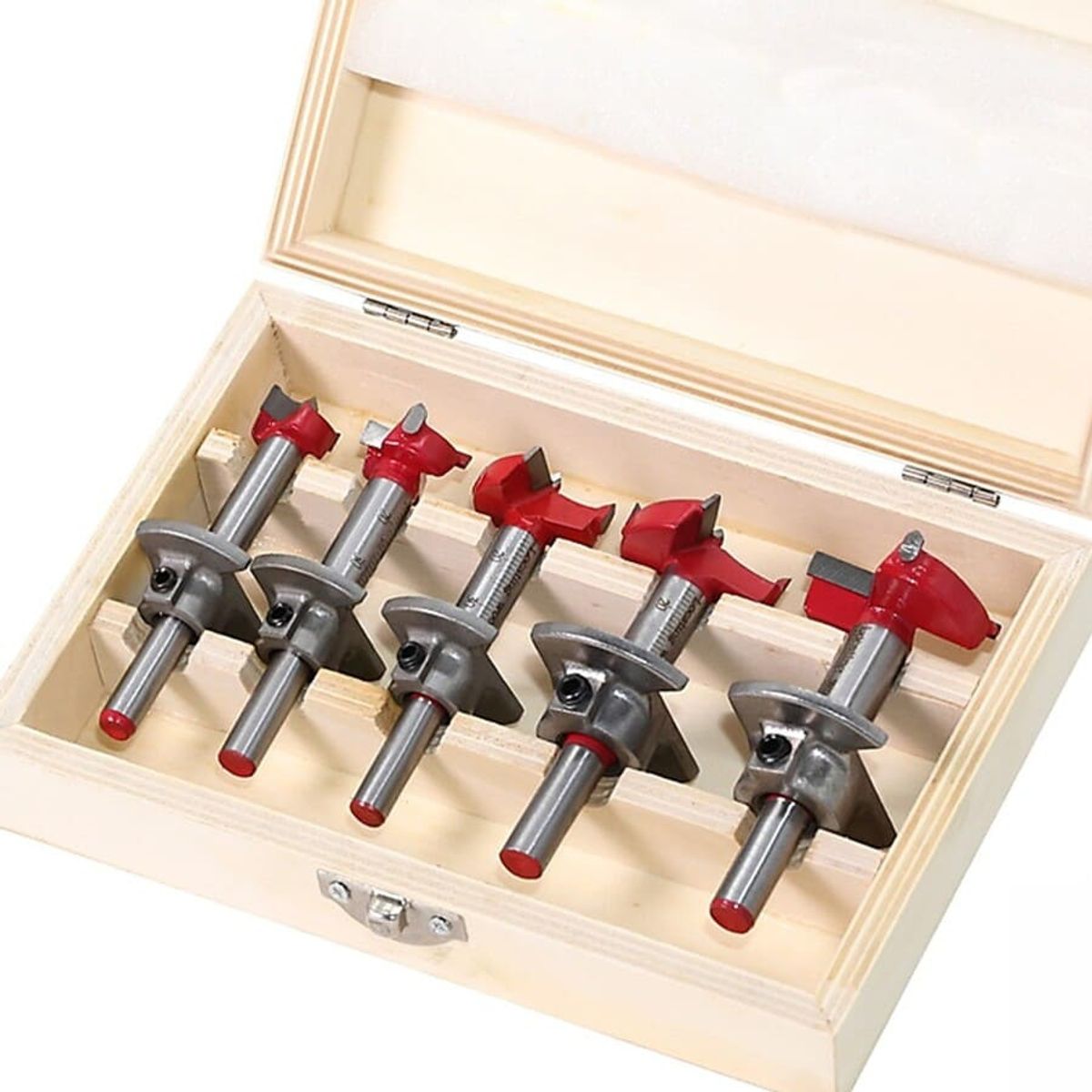 GENERICO - 5 Brocas Forstner Profundidad Ajustable Bisagra Madera