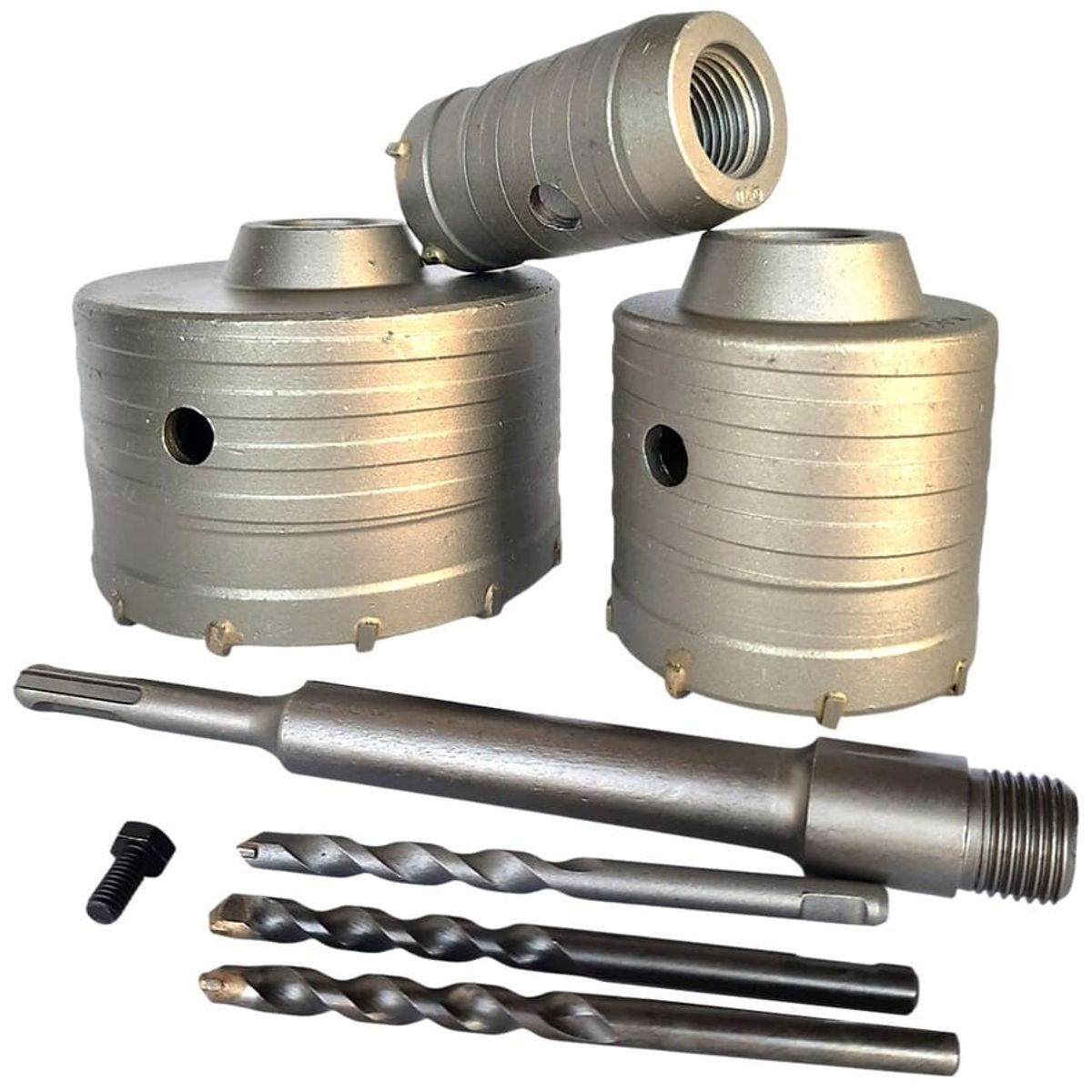 GENERICO - Set 3 Broca Copa Diamantada Concreto Hormigón 40 65 100