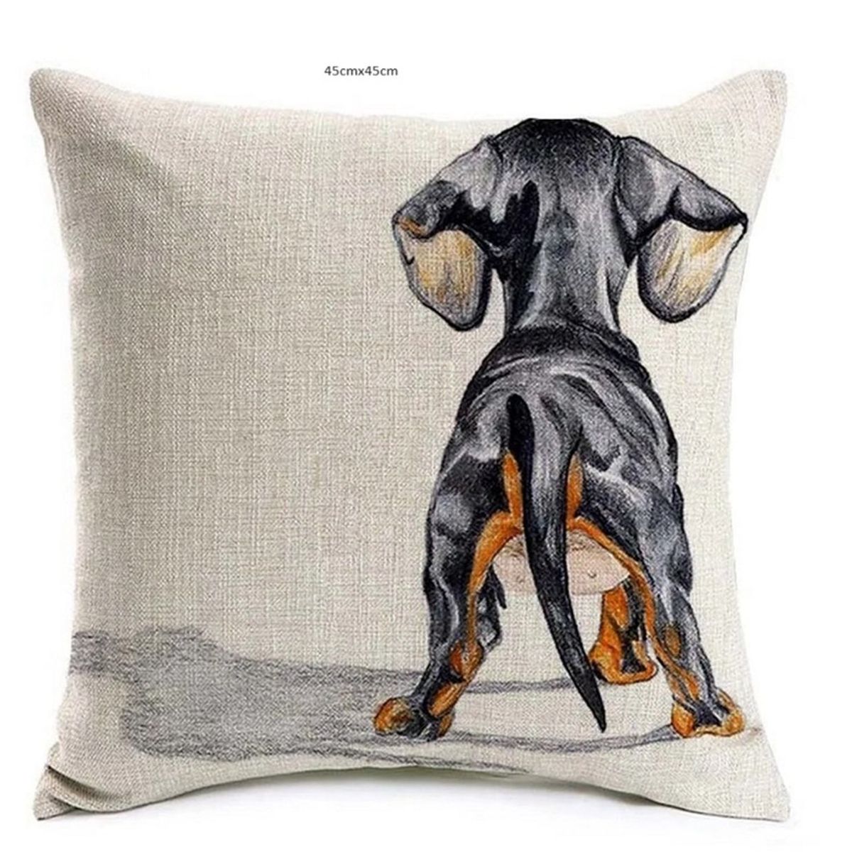 MERCADO CBF - Funda Cojín Perro Salchicha Dachshund de Espalda.