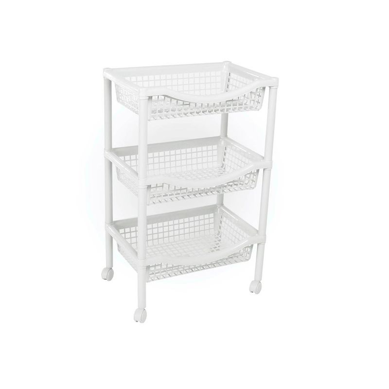 RIMAX - Canasta Móvil Rimax Rectangular Blanco Rx3750