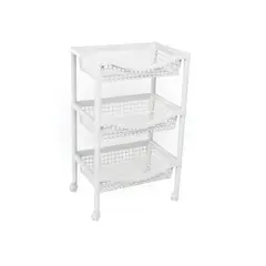 RIMAX - Canasta Móvil Rectangular Blanco Rx3750