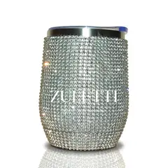 GENERICO - Vaso térmico Zuletti con brillos, tazón brillante 355 ml - Plateado.
