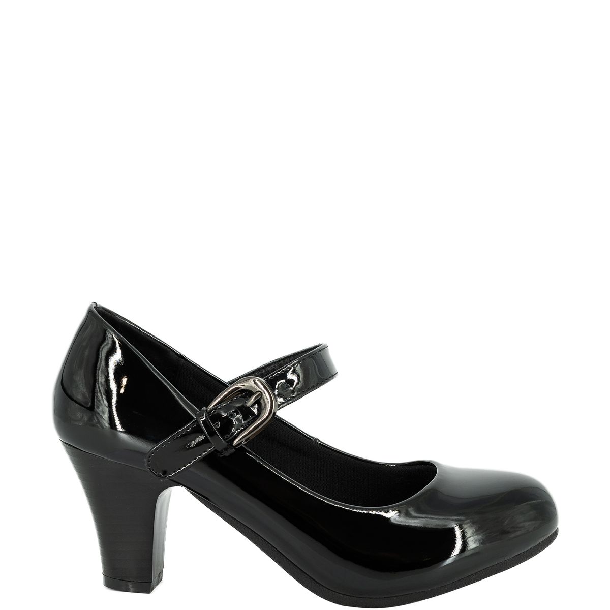 ALQUIMIA - Zapato Cueca Mujer Negro Charol Clot Alquimia