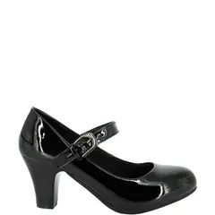 ALQUIMIA - Zapato Cueca Mujer Negro Charol Clot
