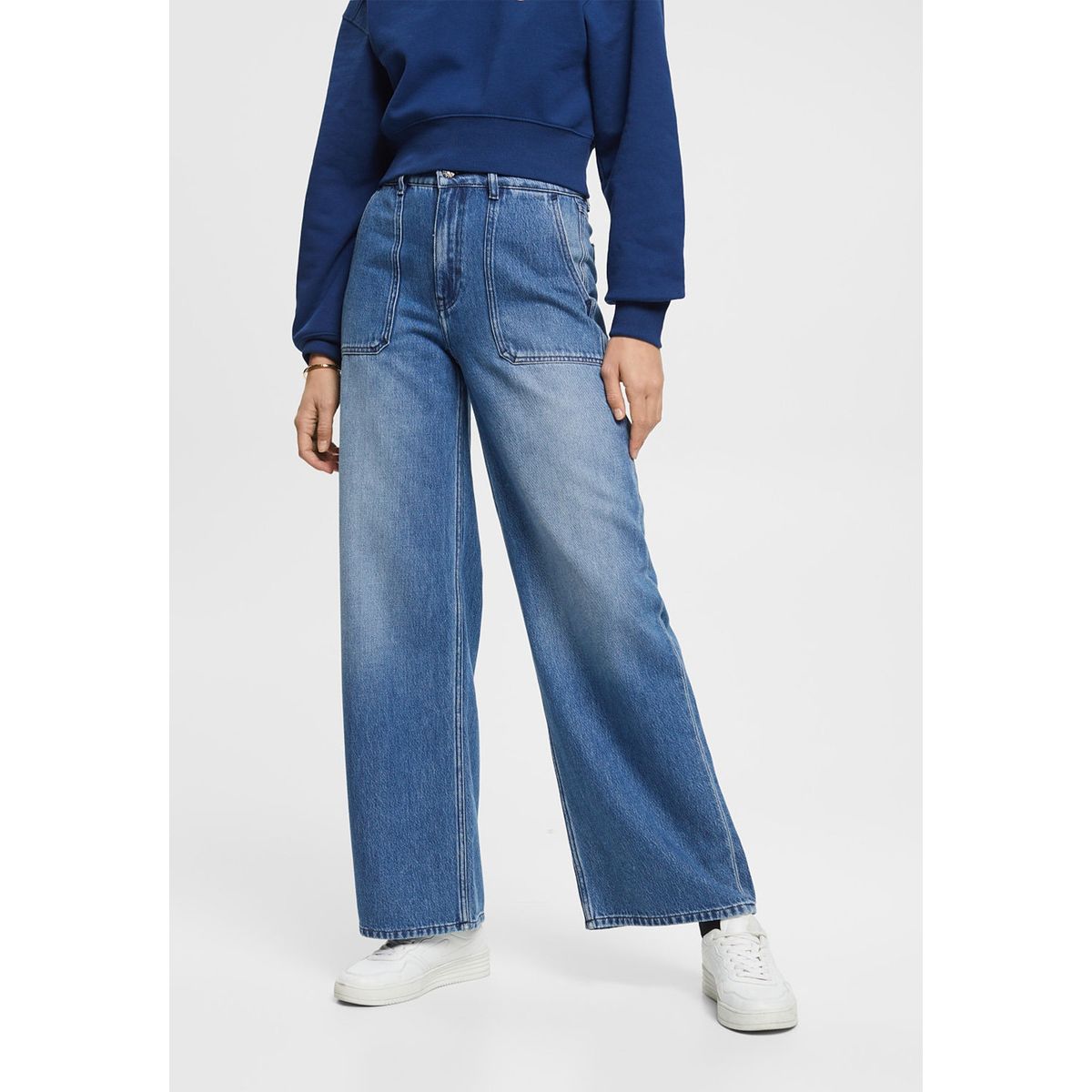 ESPRIT - Jeans tiro alto Estilo Carpintero Mujer Esprit ESPRIT