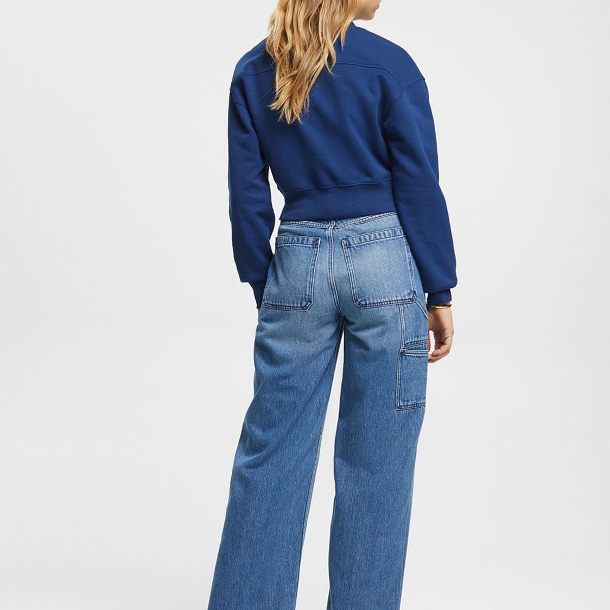 ESPRIT - Jeans tiro alto Estilo Carpintero Mujer Esprit ESPRIT