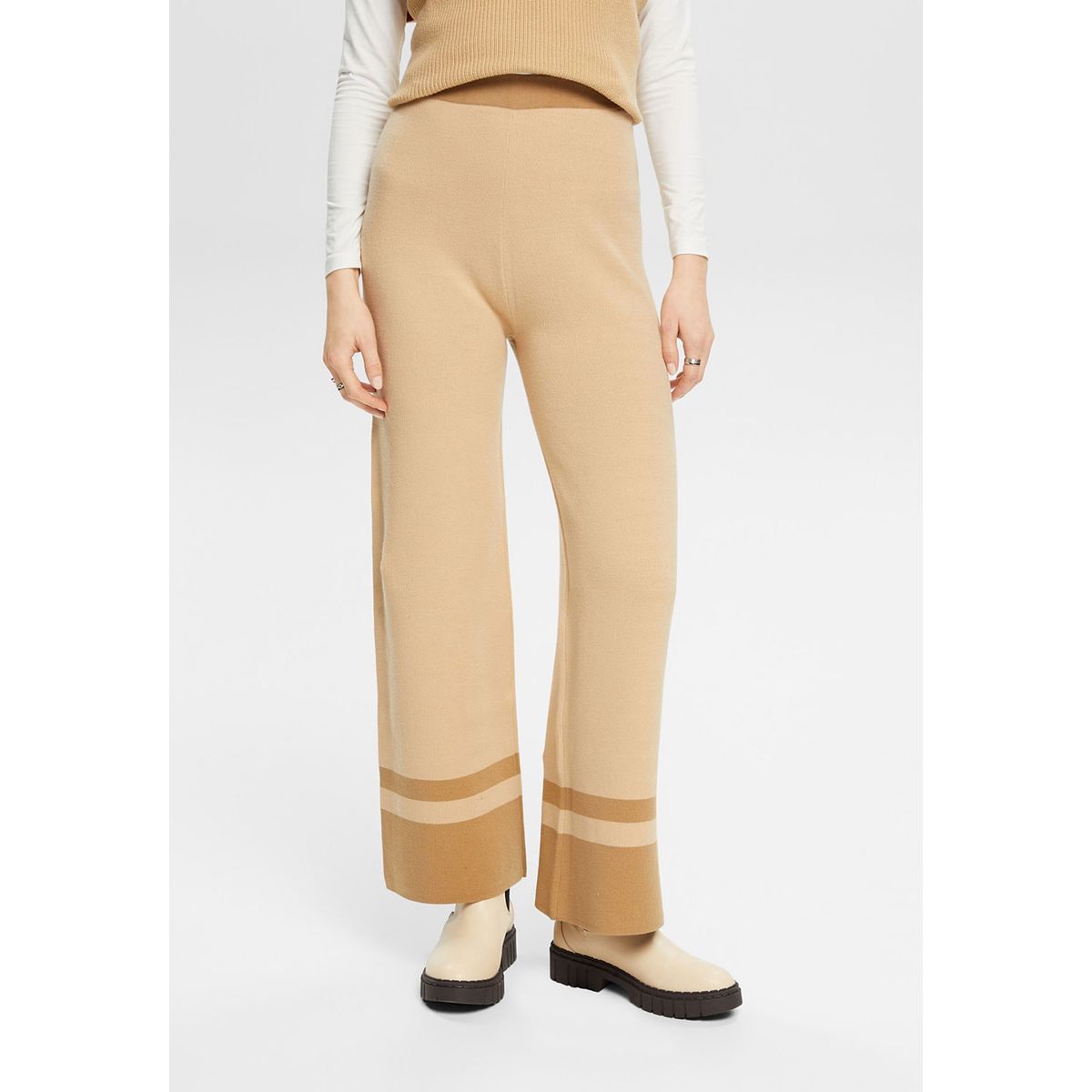 ESPRIT - Pantalón De Punto Con Lineas Mujer Esprit ESPRIT